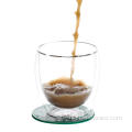 Dubbelwandige glazen mok koffiekopje